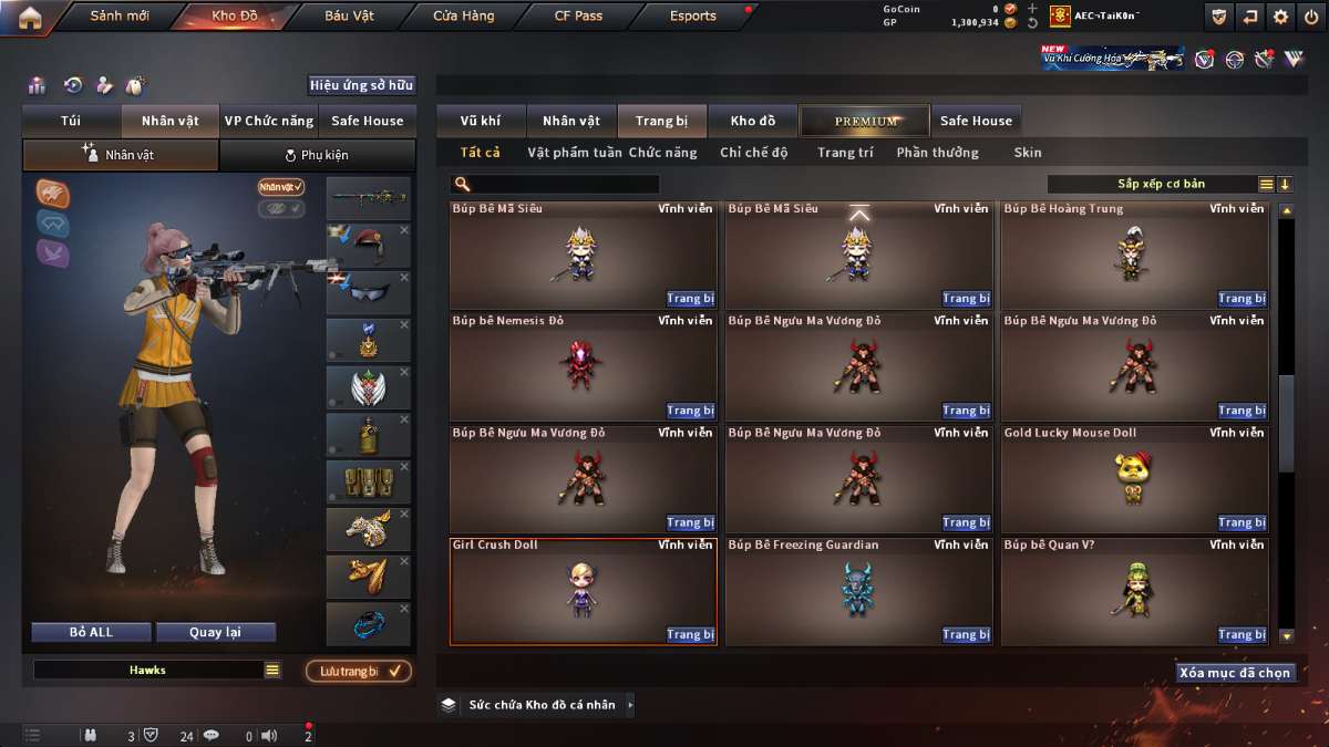 shop acc cf uy tin gia re